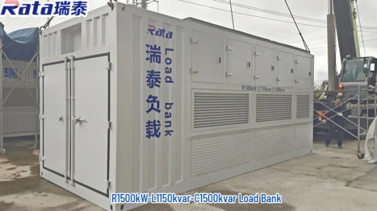 Banco de carga de grupo electrógeno Carga ficticia de CA trifásica para pruebas de generador Pruebas de UPS Banco de carga capacitiva resistiva de alto voltaje en astilleros 1250 kVA 1000 kw