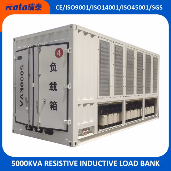 banco de carga de prueba de carga del generador inductivo resistivo simulado de CA de 5 mva