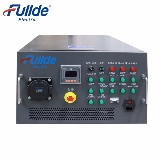 AC/DC refrigerado por aire Control manual/automático IP23 Ciclo de trabajo continuo Centro de datos Banco de carga montado en bastidor resistivo de 6 kW